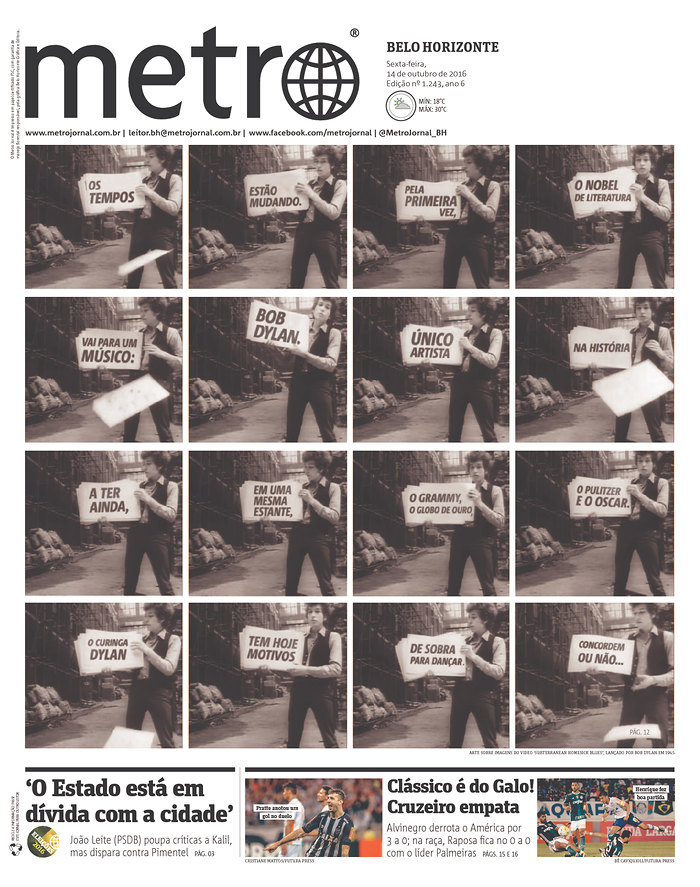 metro magazine Bob Dylan front cover